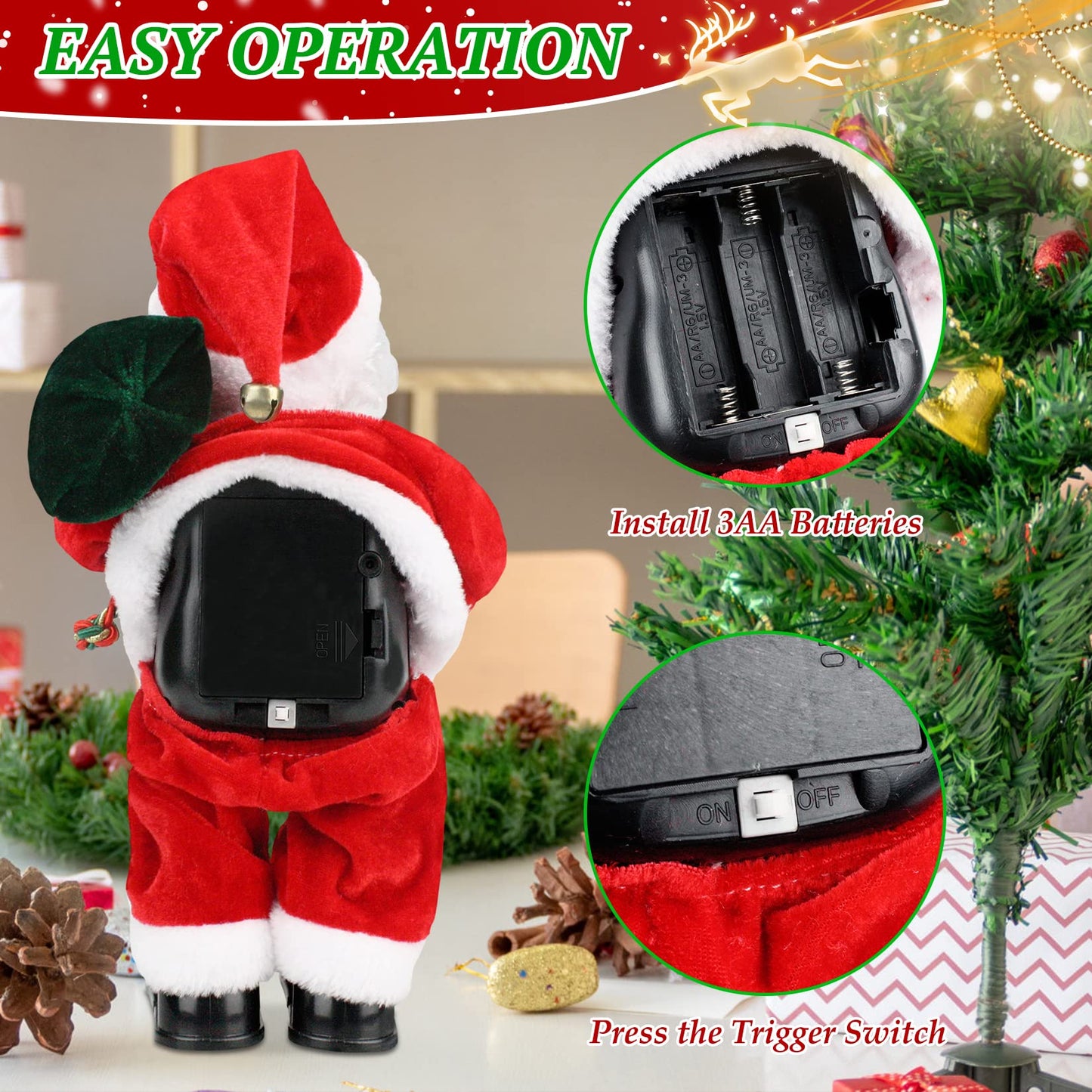 🔥This week's hot sale🔥Electric Dancing Music Santa Claus