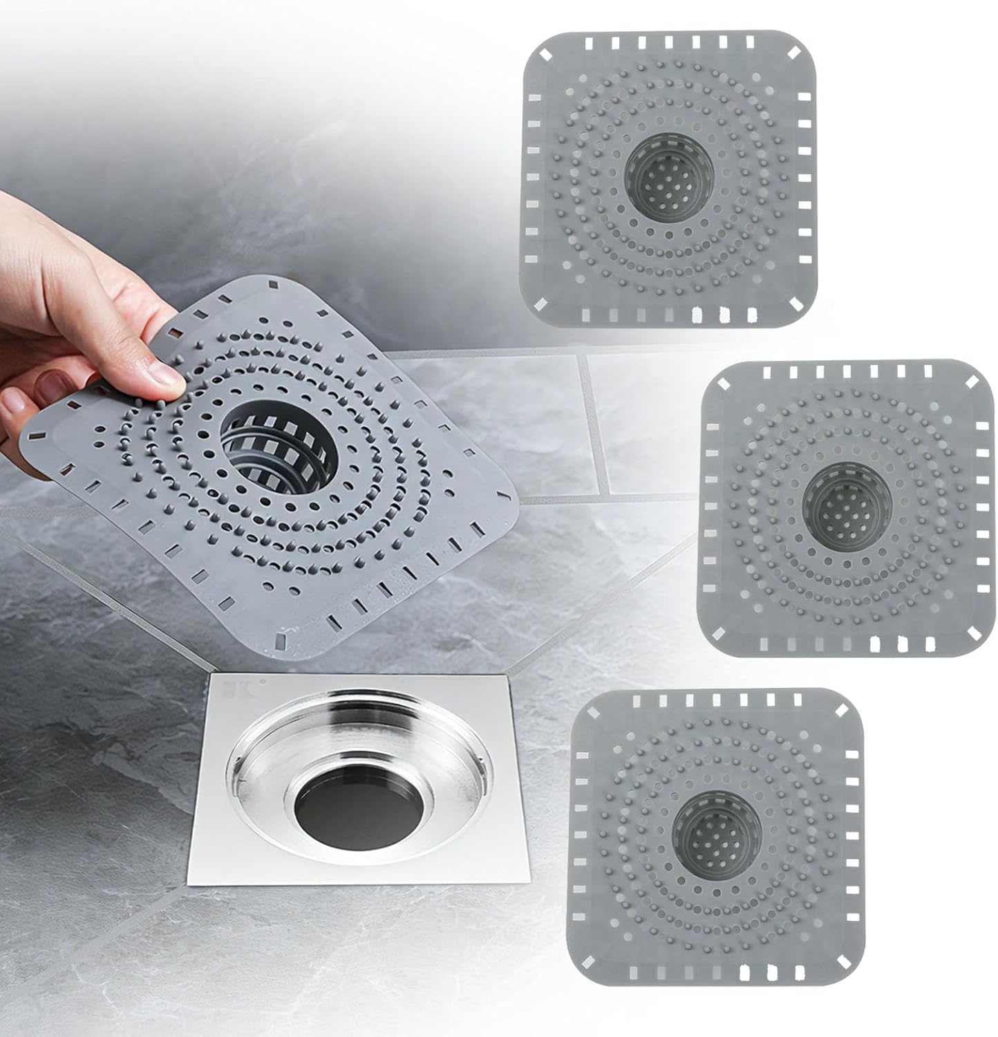 Silicone Drain Hair Catcher (3-Pack)