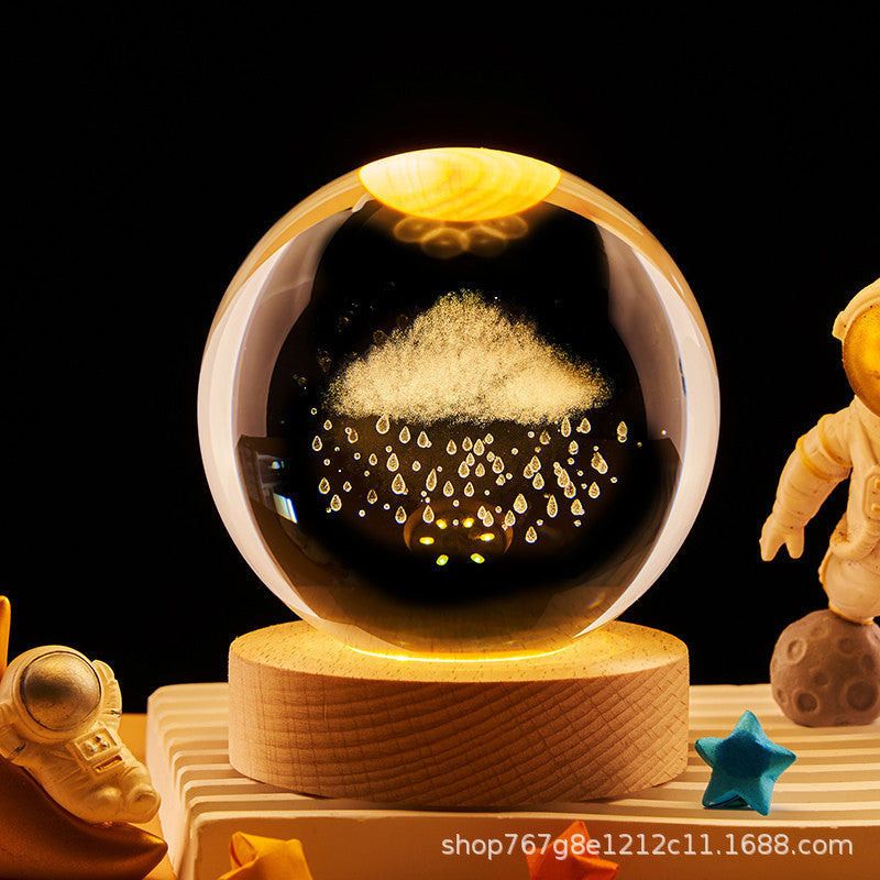 Starry Sky Crystal Ball LED Bedroom Bedside Night Light