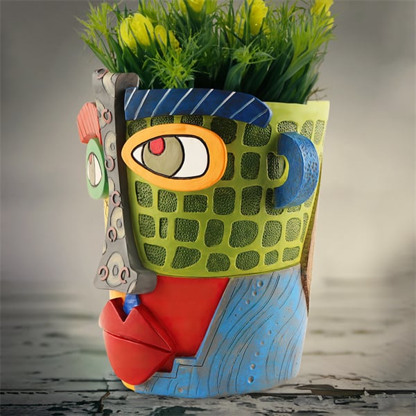 🔥 Last Day 49% OFF - Handmade Brutalist Abstract Beauty Face Flower Pot - Buy two and get free shipping!