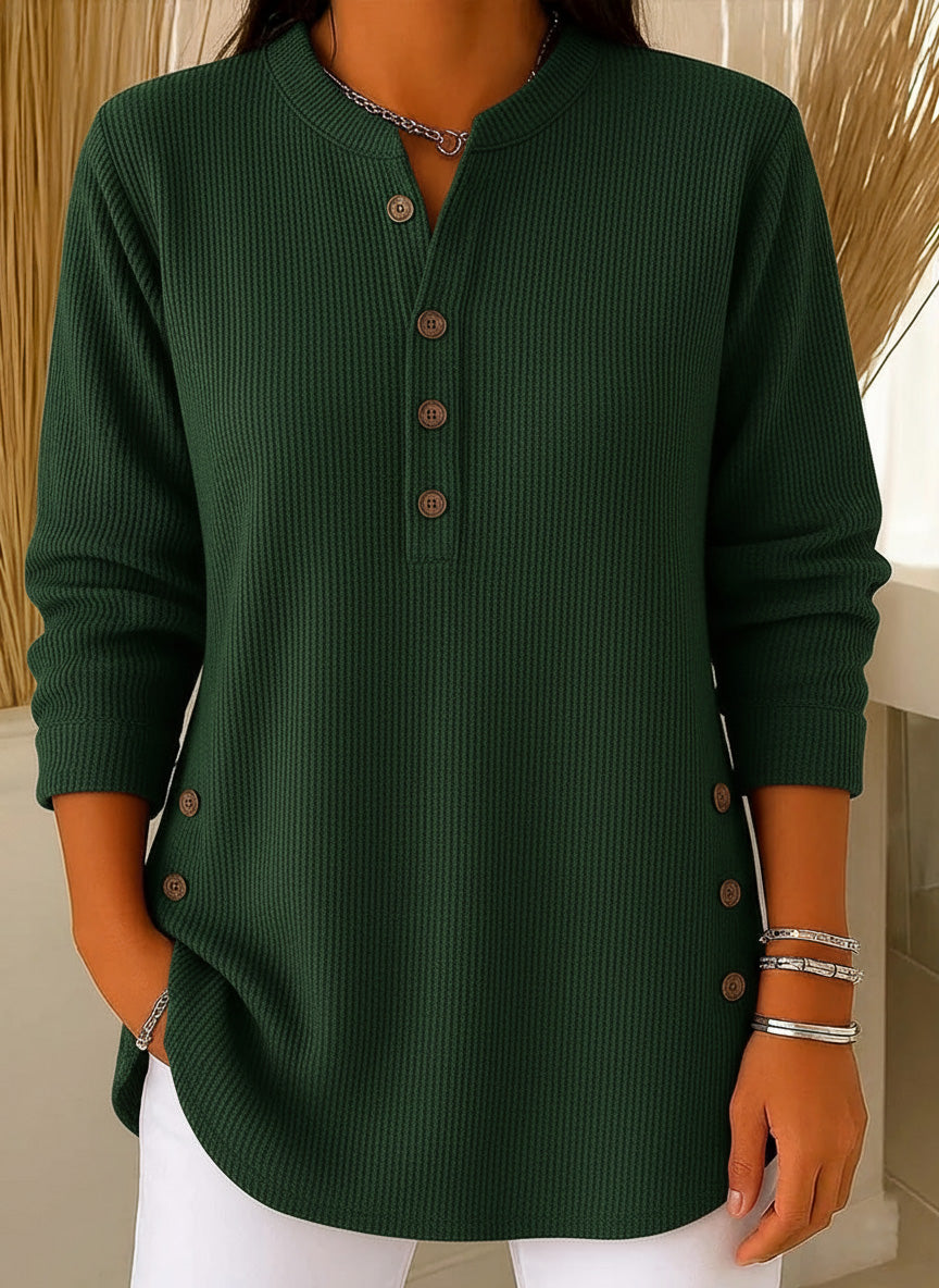 Special Offer🔥 Women's Solid Color Crew Neck Long Sleeve Casual Loose Knit Pullover