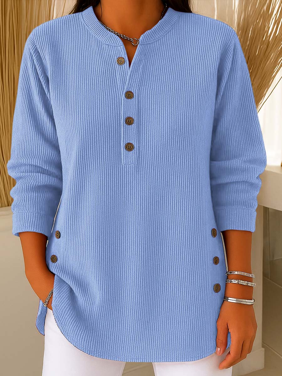 Special Offer🔥 Women's Solid Color Crew Neck Long Sleeve Casual Loose Knit Pullover