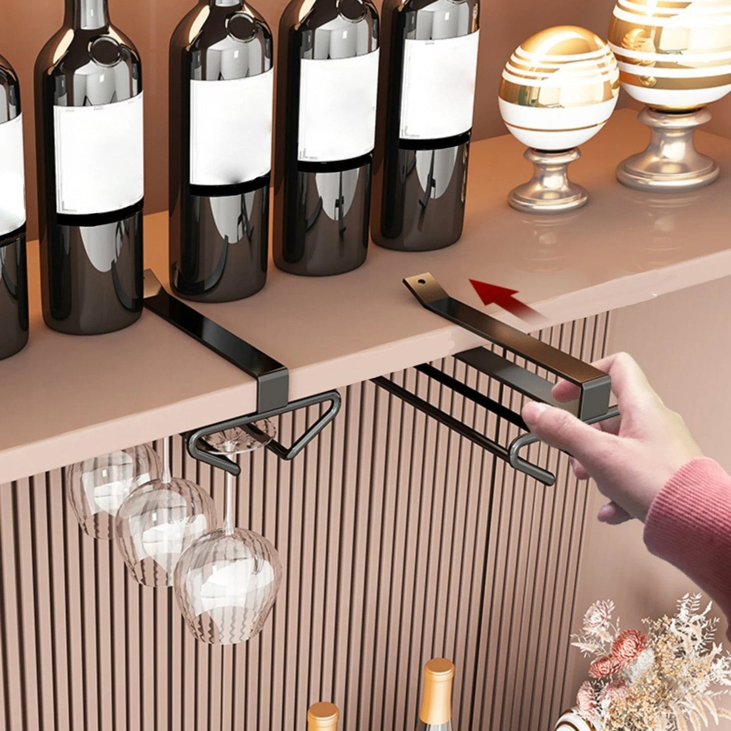 Under Cabinet Wine Glass Holder