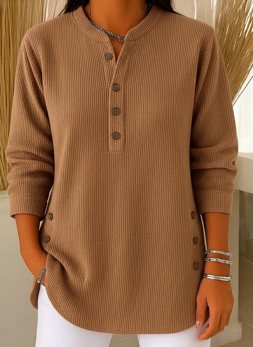 Special Offer🔥 Women's Solid Color Crew Neck Long Sleeve Casual Loose Knit Pullover