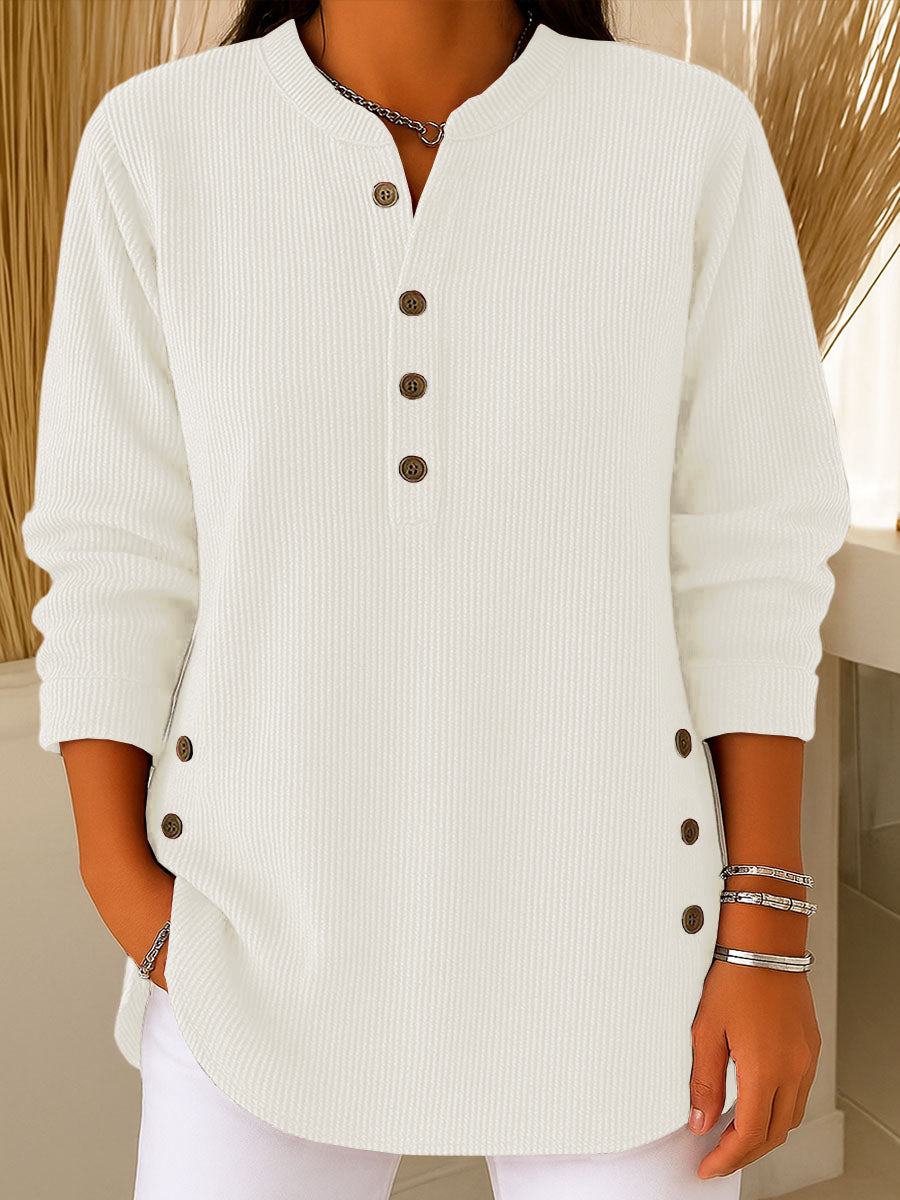 Special Offer🔥 Women's Solid Color Crew Neck Long Sleeve Casual Loose Knit Pullover