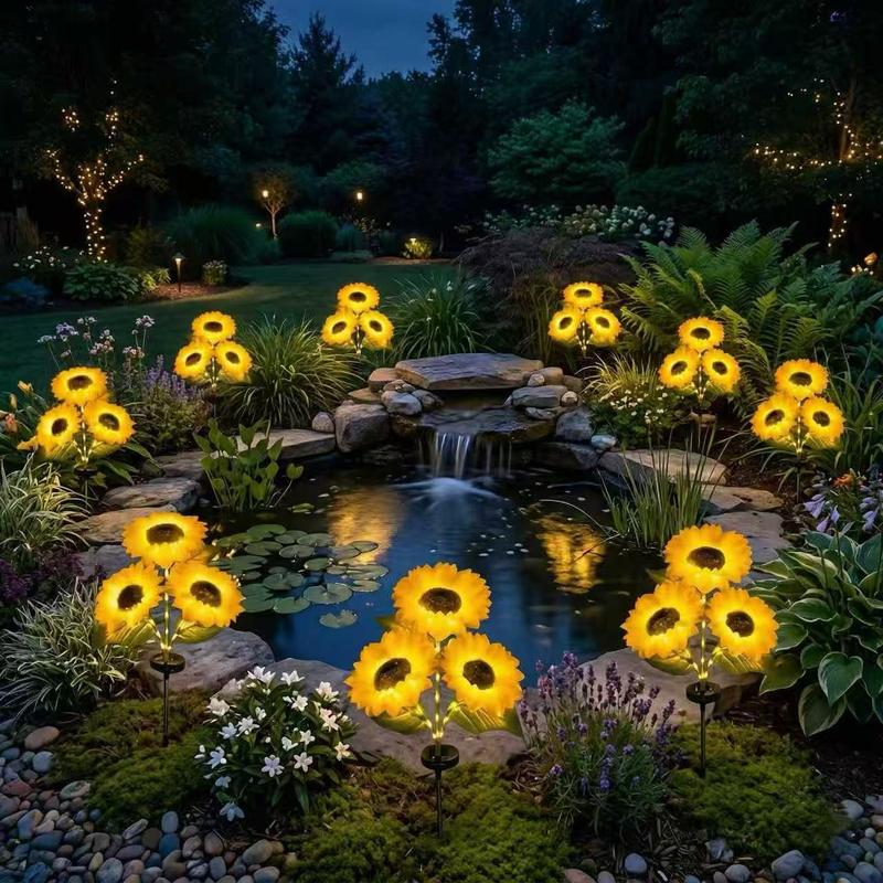 Solar LED Sunflower Garden Light — Lifelike Luminous Effect
