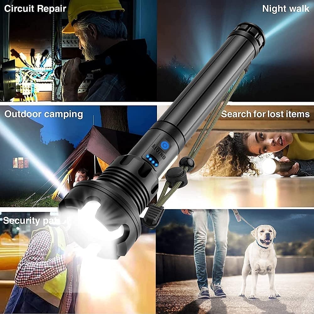 🔥LAST DAY SALE 49% OFF🔥 - LED Rechargeable Tactical Laser Flashlight High Lumens