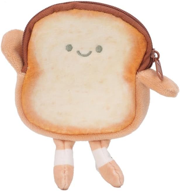 Cartoon Toast Coin Purse Keychain