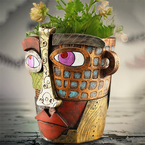 🔥 Last Day 49% OFF -  Handmade Brutalist Abstract Beauty Face Flower Pot - Buy two and get free shipping!