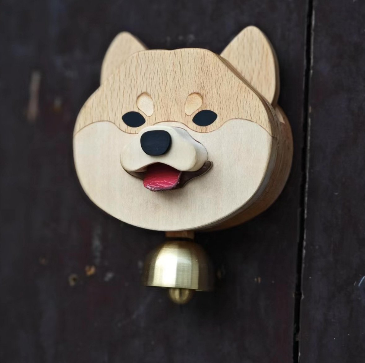 🔥Hot Selling🔥Wooden Shiba Inu Wind Chime Doorbell