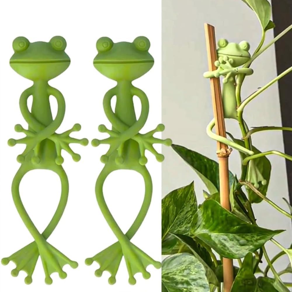 Green Frog-Shaped Plant Stand — Garden Decoration