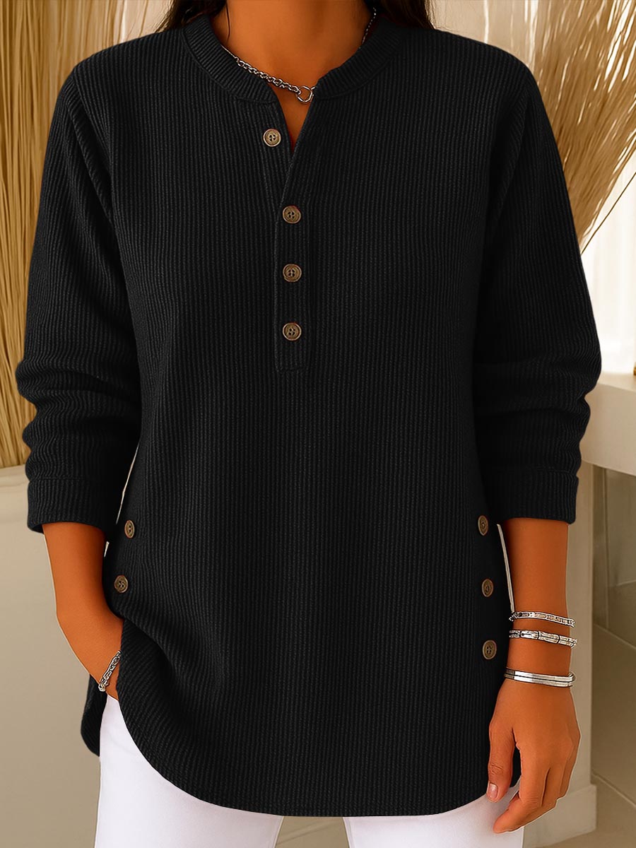 Special Offer🔥 Women's Solid Color Crew Neck Long Sleeve Casual Loose Knit Pullover