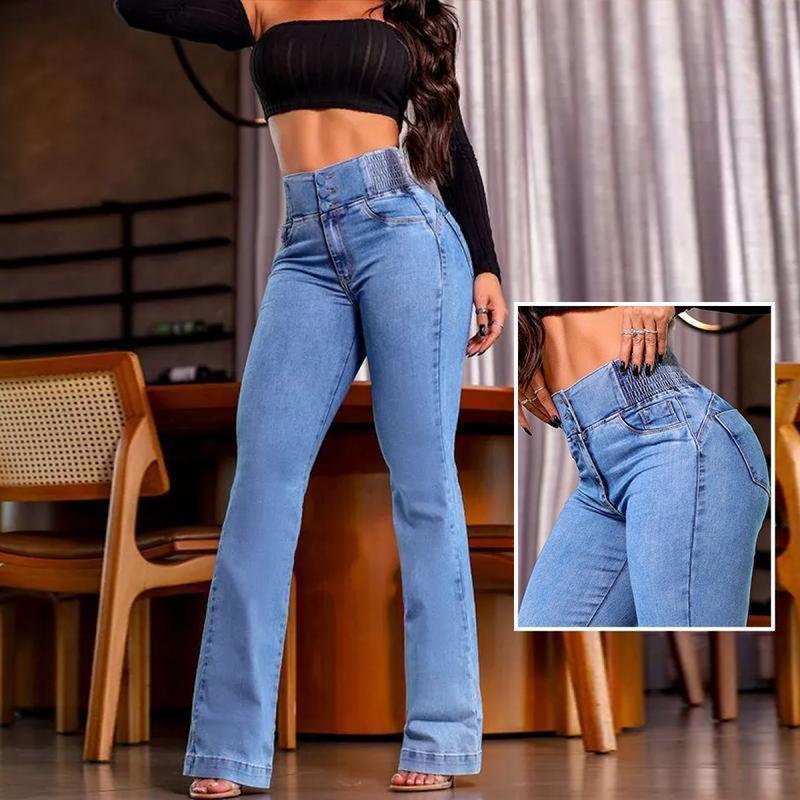 👖 50% OFF - Women's Elastic High-Waisted Slim-Fit Stretch Jeans