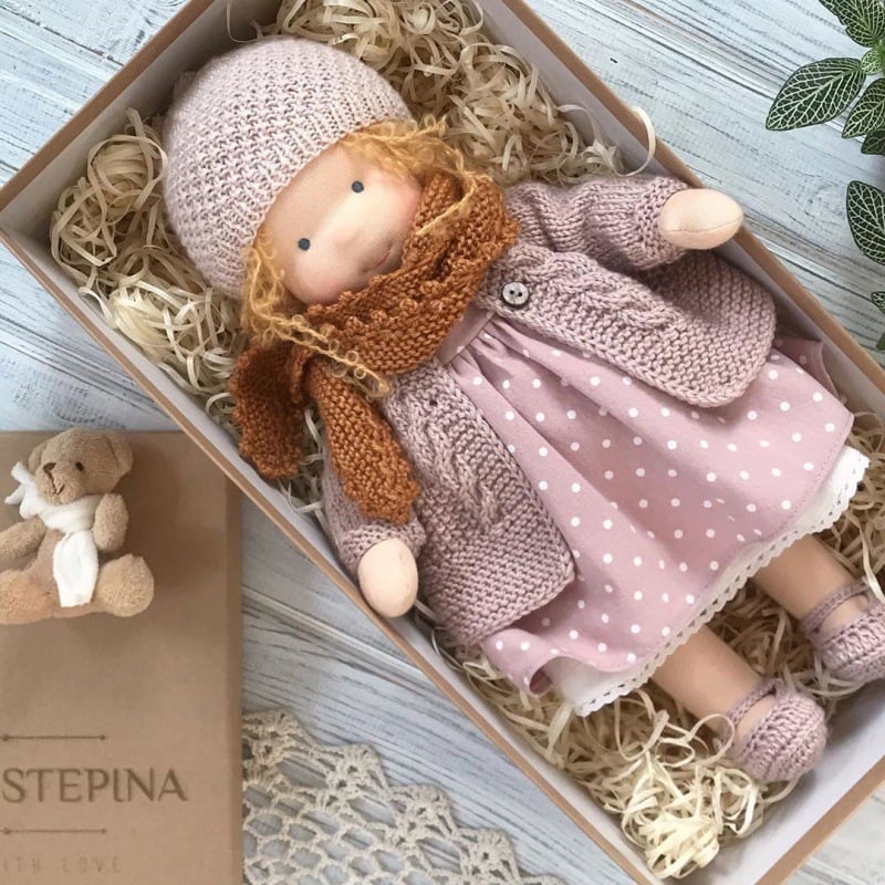 The Best Gift for Kids-Handmade Waldorf Doll👧