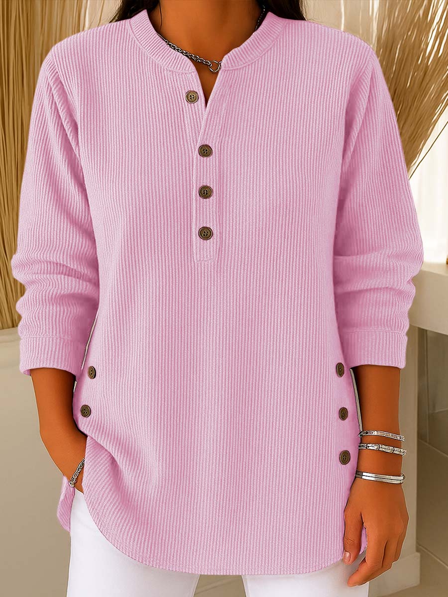 Special Offer🔥 Women's Solid Color Crew Neck Long Sleeve Casual Loose Knit Pullover