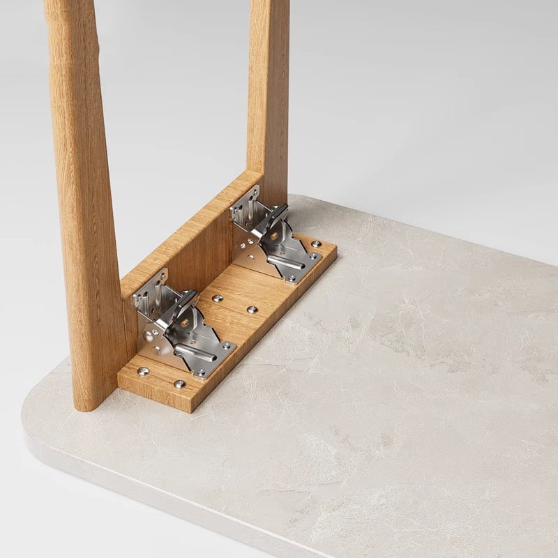 Heavy-Duty Folding Table Leg Brackets with Self-Locking Hinges