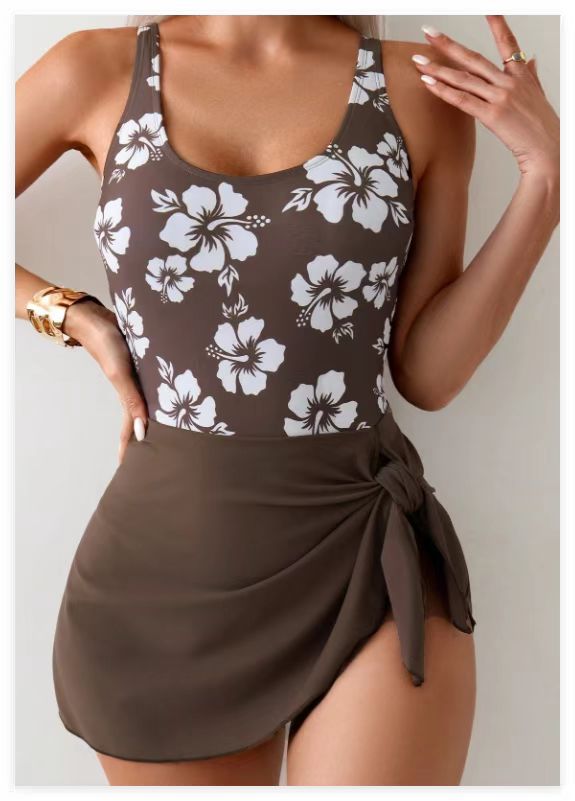 New Women's Printed One-Piece Swimsuit — Tummy Control & Backless