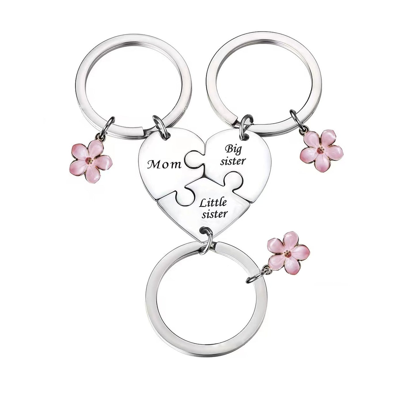 A Three-Person Mother-Daughter Keychain—A Heartwarming and Meaningful Gift