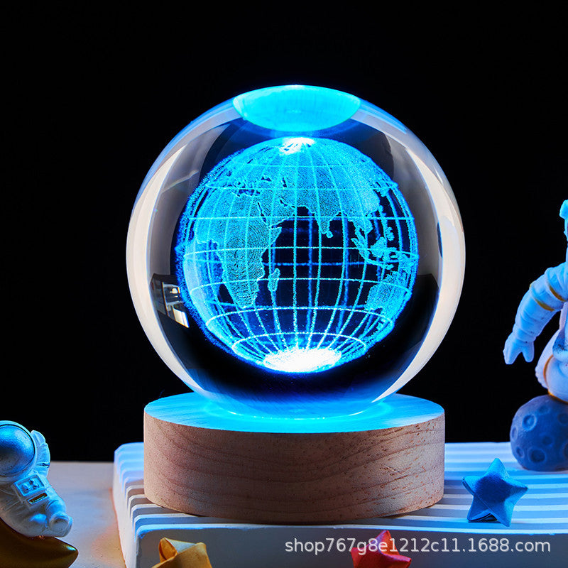 Starry Sky Crystal Ball LED Bedroom Bedside Night Light