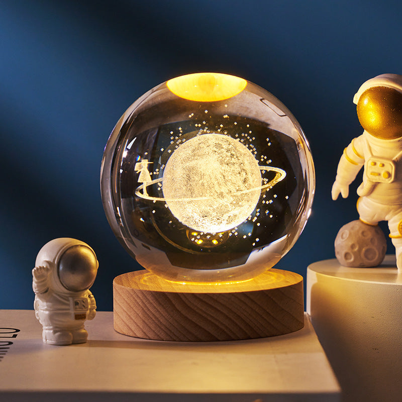 Starry Sky Crystal Ball LED Bedroom Bedside Night Light