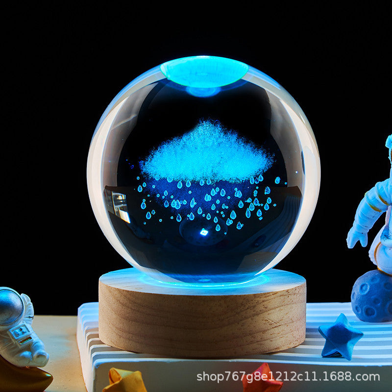 Starry Sky Crystal Ball LED Bedroom Bedside Night Light
