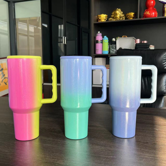 40oz Stainless Steel Third Generation Large Capacity Car Ice Cup with 304 Insulated Straw