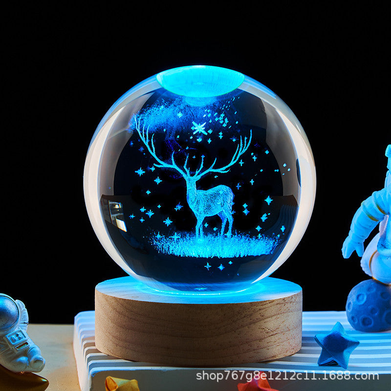 Starry Sky Crystal Ball LED Bedroom Bedside Night Light