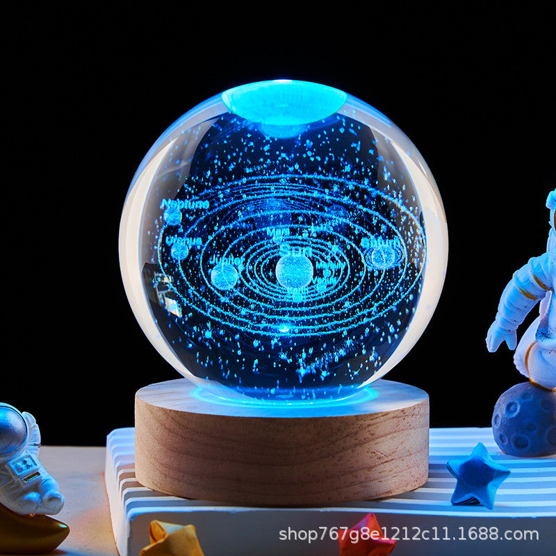 Starry Sky Crystal Ball LED Bedroom Bedside Night Light