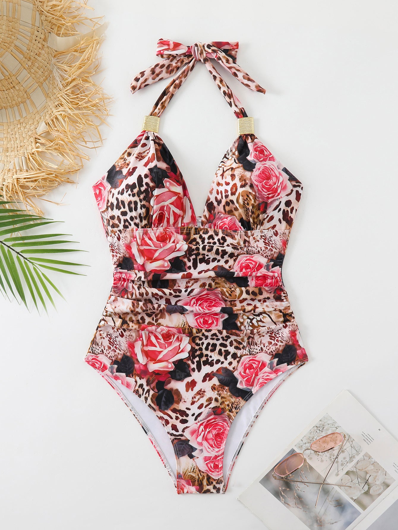 One-piece printed bikini
