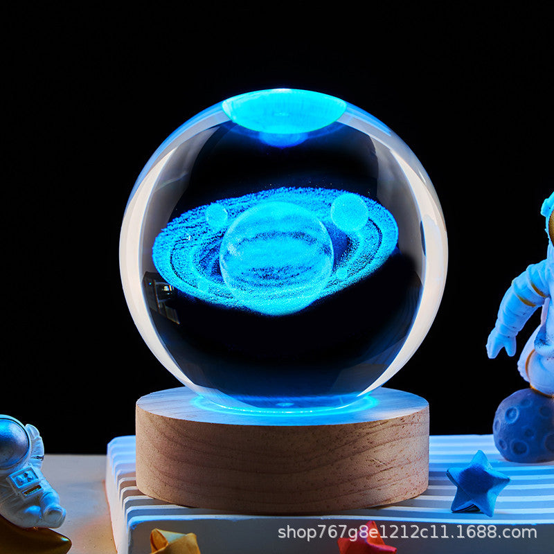 Starry Sky Crystal Ball LED Bedroom Bedside Night Light