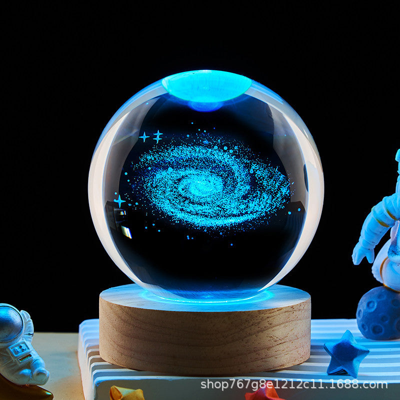 Starry Sky Crystal Ball LED Bedroom Bedside Night Light