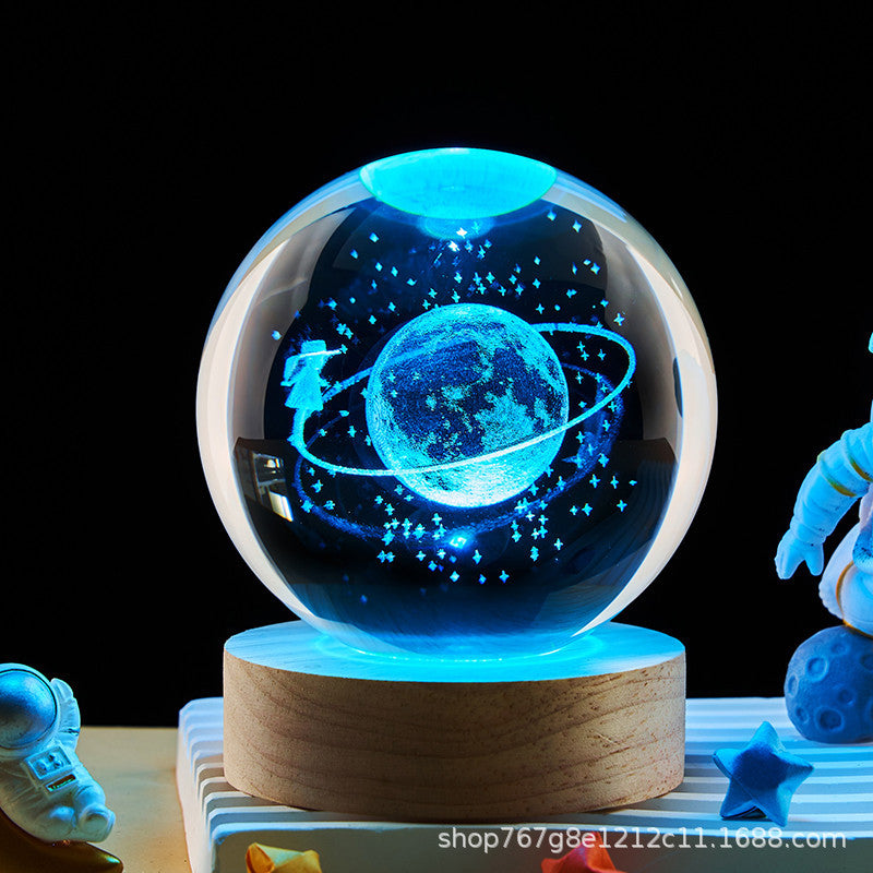 Starry Sky Crystal Ball LED Bedroom Bedside Night Light