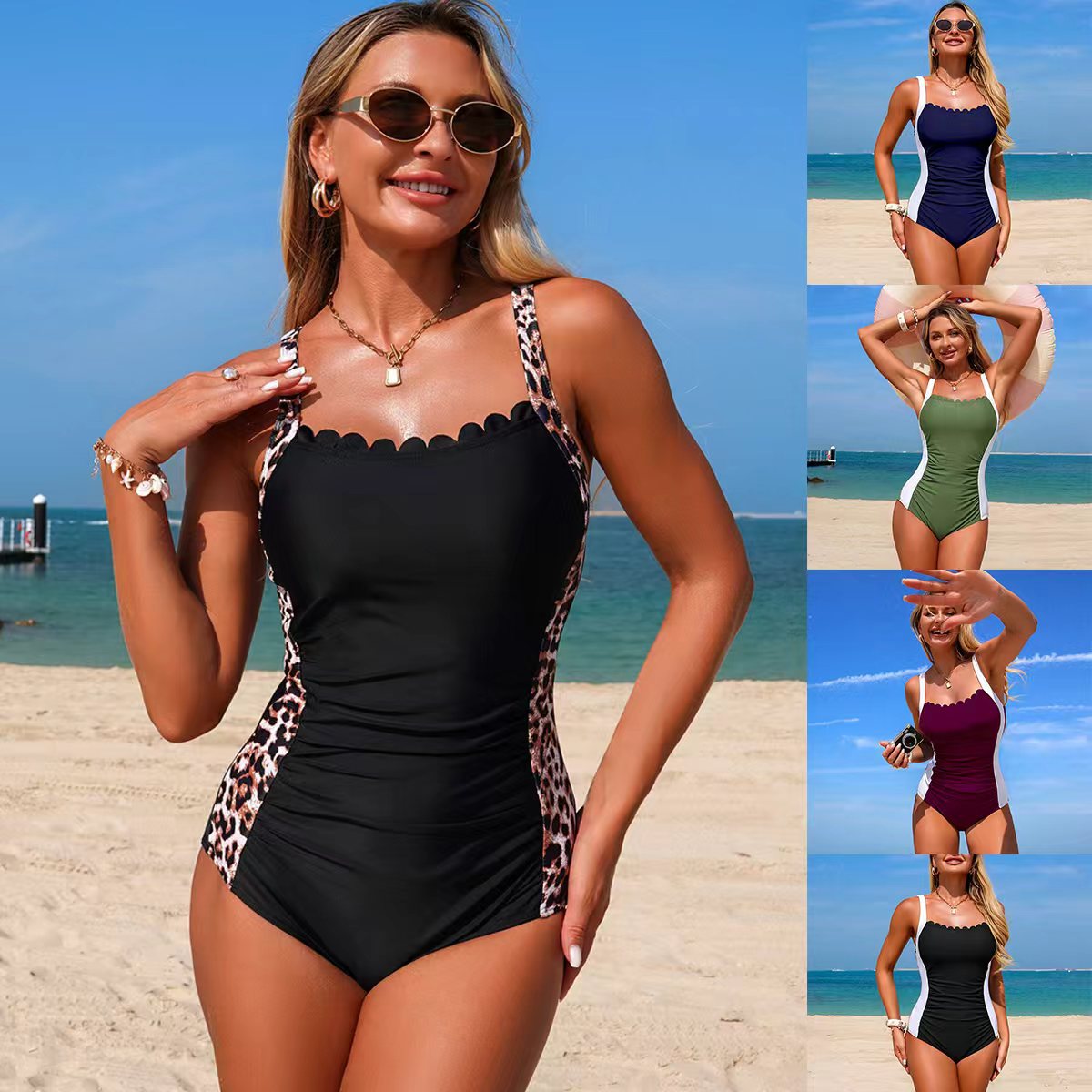 New European & American-Style One-Piece Swimsuit