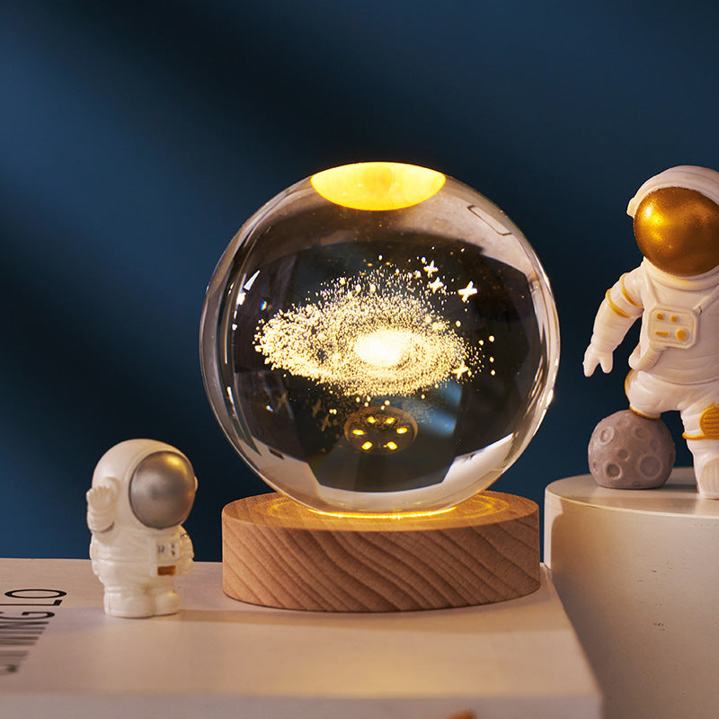 Starry Sky Crystal Ball LED Bedroom Bedside Night Light