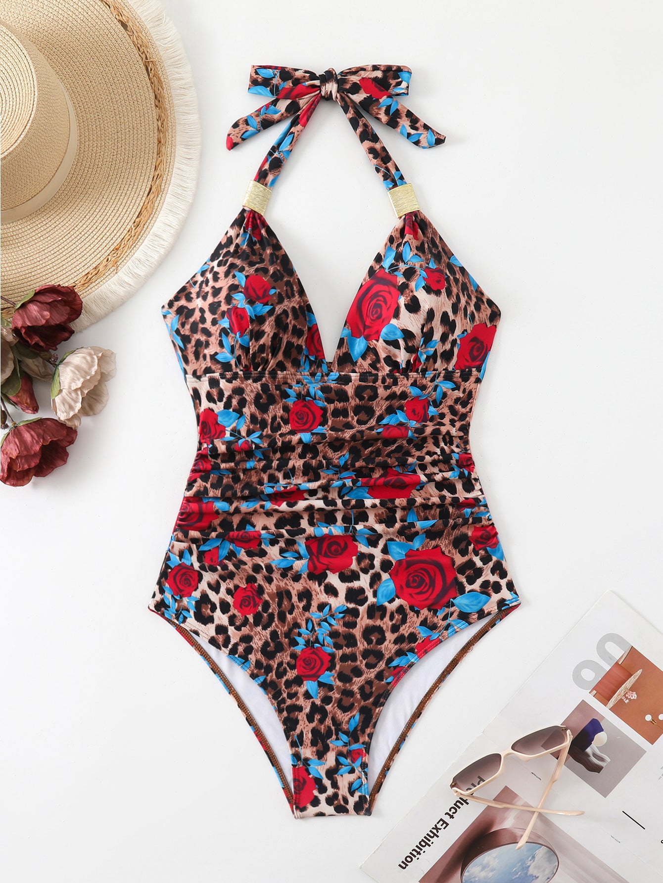 One-piece printed bikini