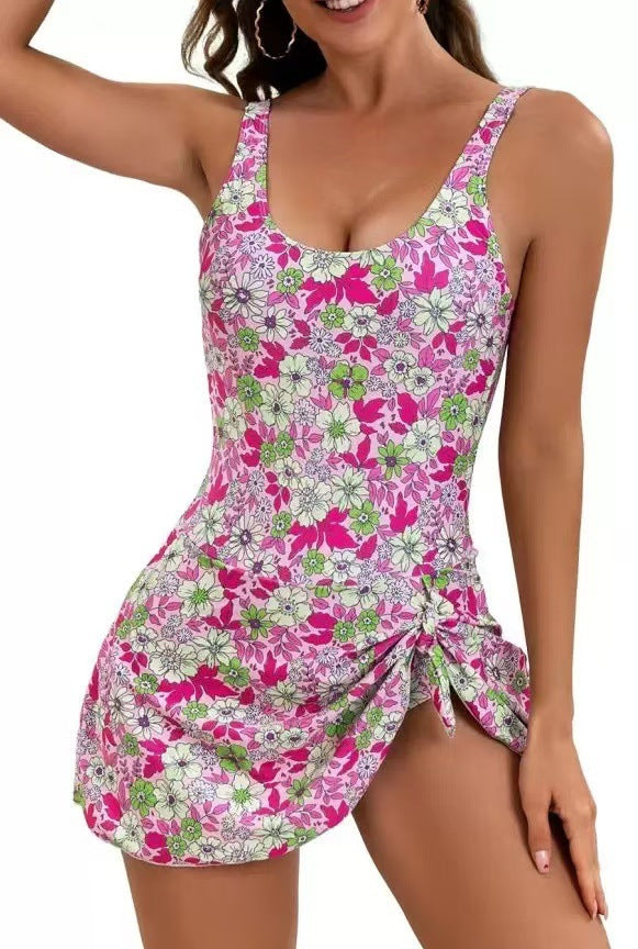 New Women's Printed One-Piece Swimsuit — Tummy Control & Backless