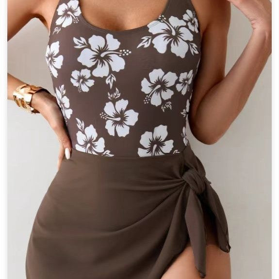 New Women's Printed One-Piece Swimsuit — Tummy Control & Backless