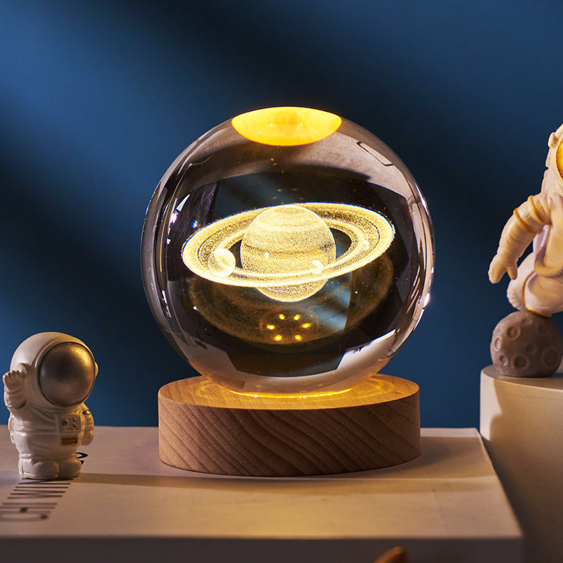 Starry Sky Crystal Ball LED Bedroom Bedside Night Light