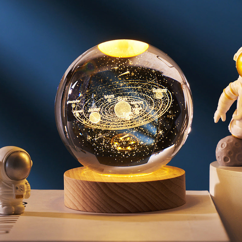 Starry Sky Crystal Ball LED Bedroom Bedside Night Light