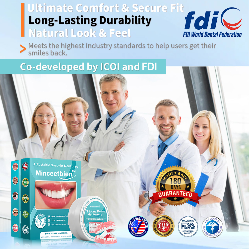 🔥Super hot silicone denture set (upper and lower)