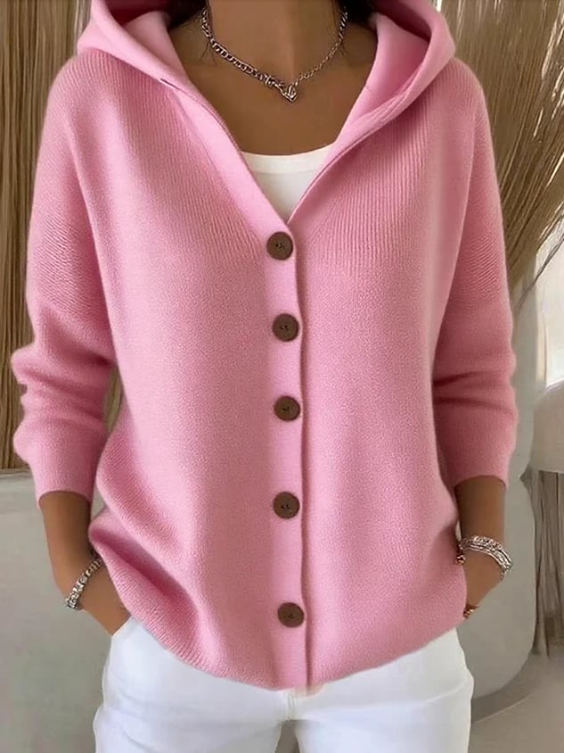 Best Sellers🔥Women Cotton Plain Long Sleeve Comfy Casual Cardigan