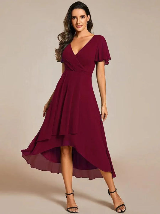 ✨V-Neck A-Line Midi Dress