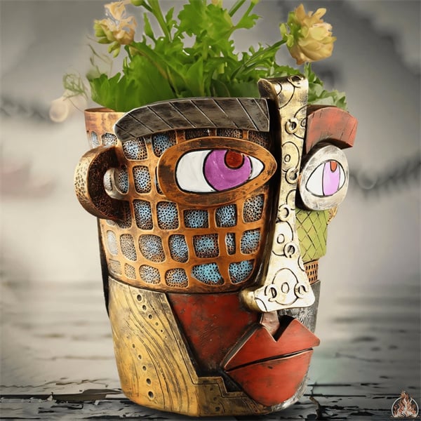 🔥 Last Day 49% OFF -  Handmade Brutalist Abstract Beauty Face Flower Pot - Buy two and get free shipping!