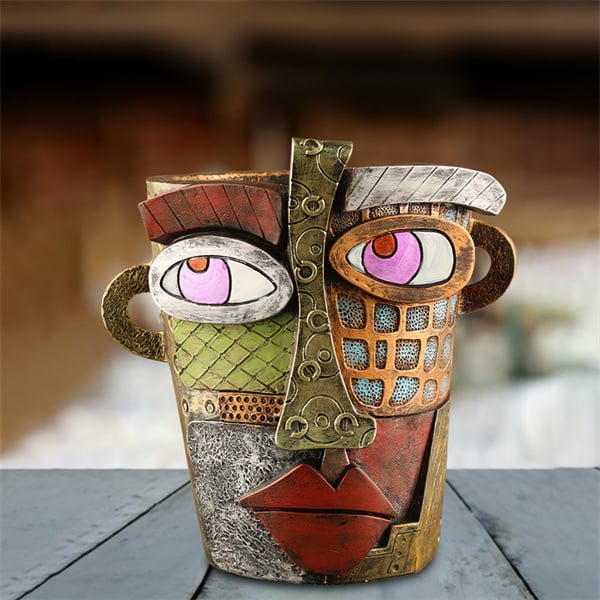 🔥 Last Day 49% OFF -  Handmade Brutalist Abstract Beauty Face Flower Pot - Buy two and get free shipping!