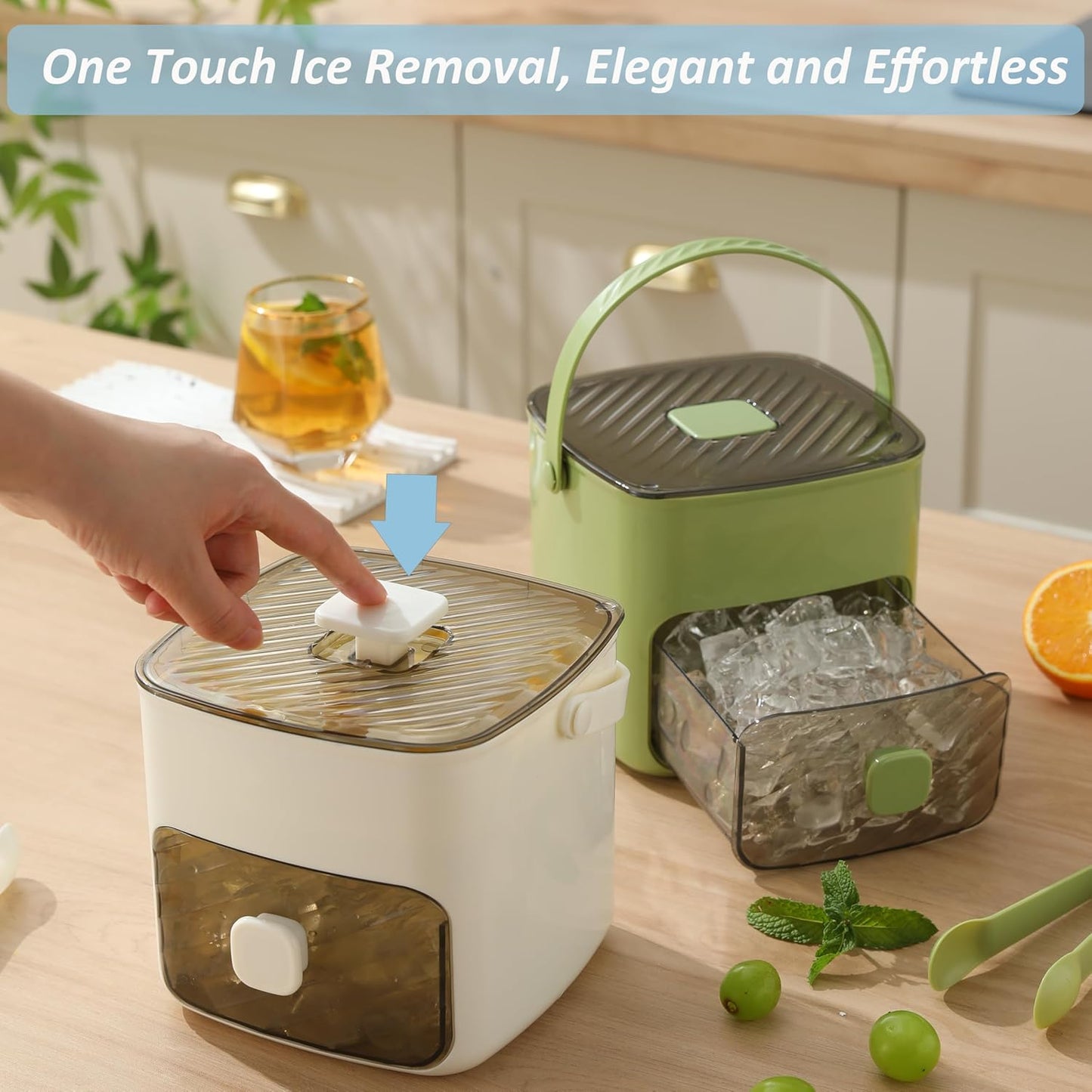 🧊 Summer Best-Seller 🧊 ice cube tray with lid and storage bin