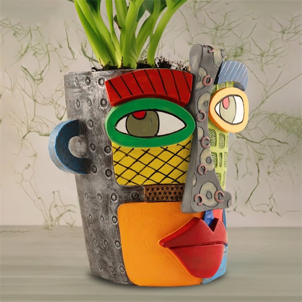 🔥 Last Day 49% OFF -  Handmade Brutalist Abstract Beauty Face Flower Pot - Buy two and get free shipping!