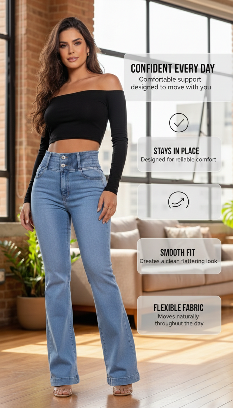 👖 50% OFF - Women's Elastic High-Waisted Slim-Fit Stretch Jeans