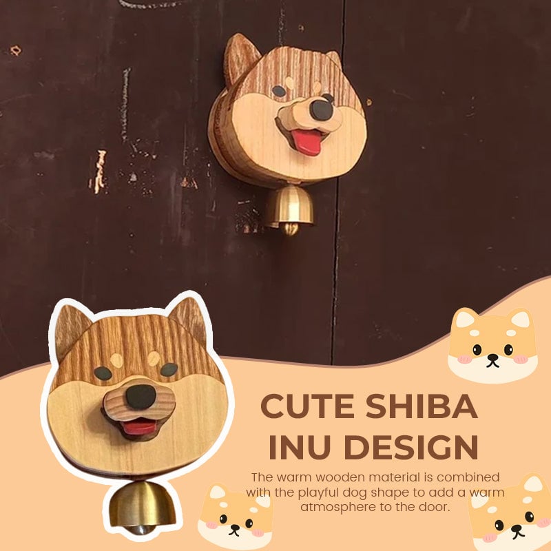 🔥Hot Selling🔥Wooden Shiba Inu Wind Chime Doorbell