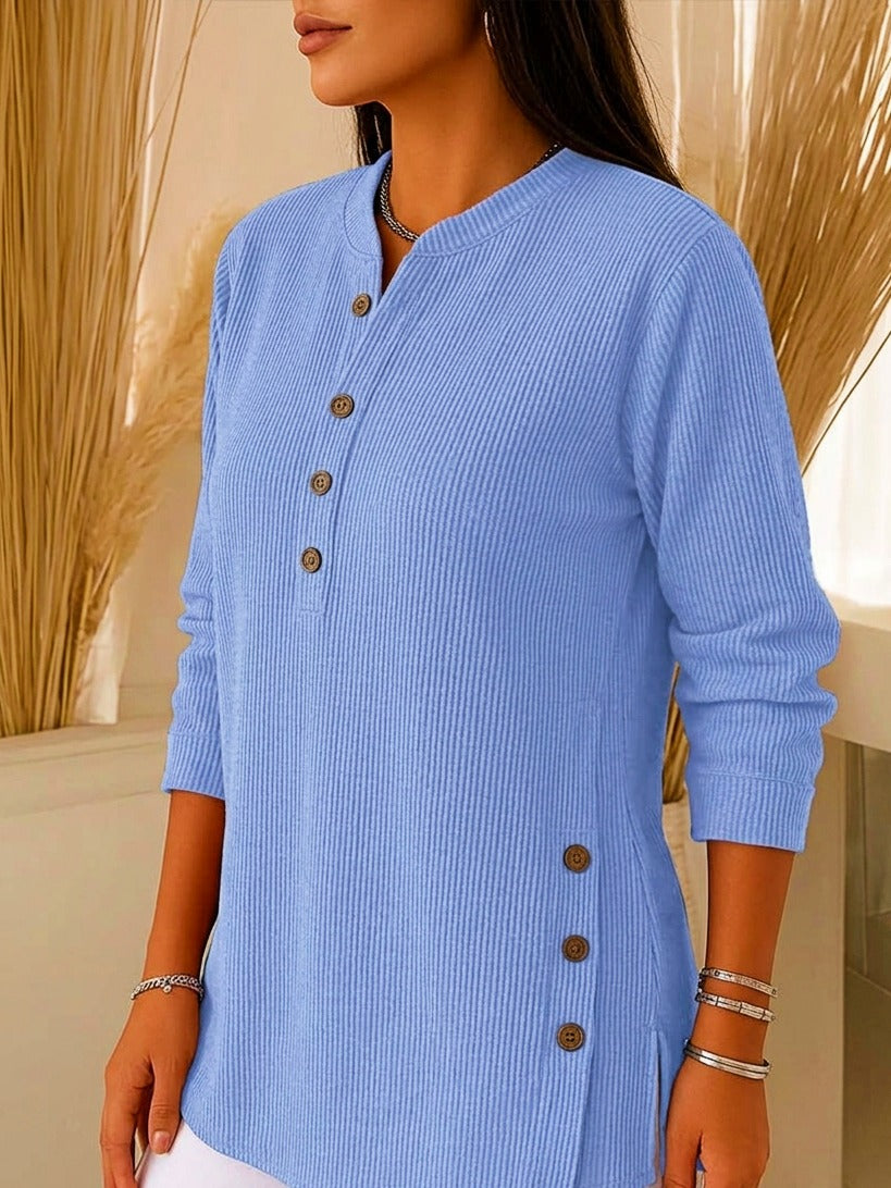 Special Offer🔥 Women's Solid Color Crew Neck Long Sleeve Casual Loose Knit Pullover