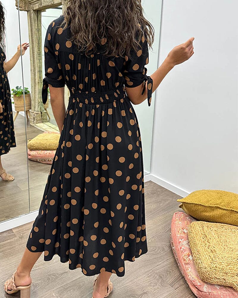 🔥🌷New Products Promotion 48% OFF - 💃Deep V-neck polka-dot dress